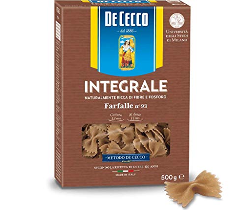 20x Pasta De Cecco Farfalle integrali n. 93 Vollkor italienisch Nudeln 500 g von De Cecco