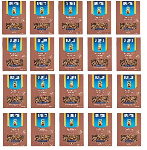 20x Pasta De Cecco Fusilli integrali n. 34 Vollkorn italienisch Nudeln 500 g von De Cecco
