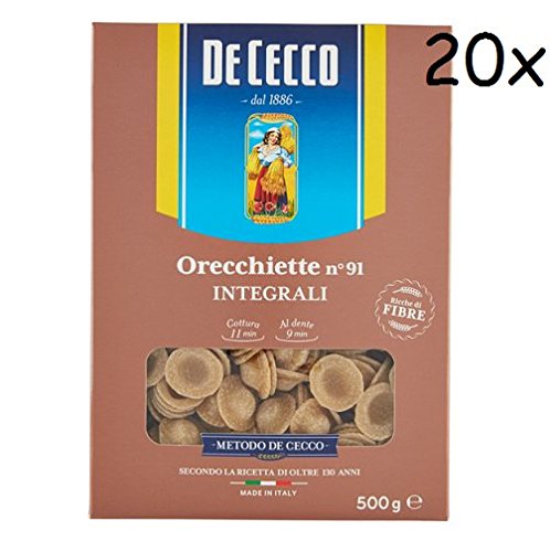 20x Pasta De Cecco Orecchiette integrali 91 Vollkorn italienisch Nudeln 500 g 20x Pasta De Cecco Orecchiette integrali 91 Vollkorn italienisch Nudeln 500 g von De Cecco