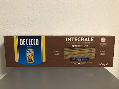 20x Pasta De Cecco spaghetti integrali n. 12 Vollkor italienisch Nudeln 500 g von De Cecco