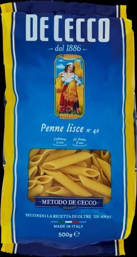 24x Pasta De Cecco 100% Italienisch Penne Lisce n. 40 Nudeln 500g von De Cecco