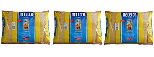 3x De Cecco Linguine Pasta di Semola di Grano Duro Hartweizengrieß Pasta 100% Italienische Pasta Längliche Pasta Packung mit 3Kg von De Cecco