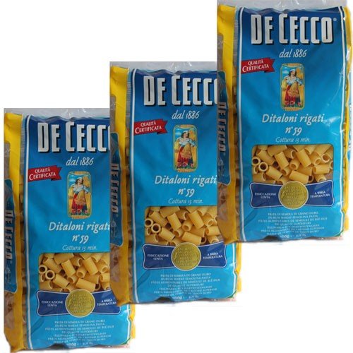 3x De Cecco Nudeln 'Ditaloni rigati' n.59, 500 g von De Cecco