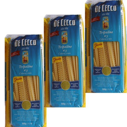 3x De Cecco Nudeln 'Tripoline' n.3, 500 g von De Cecco