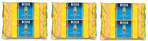 3x De Cecco Orecchiette Pasta di Semola di Grano Duro Hartweizengrieß Pasta 100% Italienische Pasta Kurze Pasta Packung mit 3Kg von De Cecco