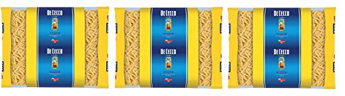3x De Cecco Penne Lisce Pasta di Semola di Grano Duro Hartweizengrieß Pasta 100% Italienische Pasta Kurze Pasta Packung mit 3Kg von De Cecco