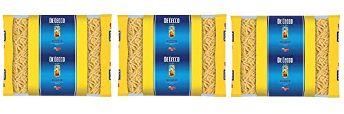 3x De Cecco Penne Rigate Pasta di Semola di Grano Duro Hartweizengrieß Pasta 100% Italienische Pasta Kurze Pasta Packung mit 3Kg von De Cecco