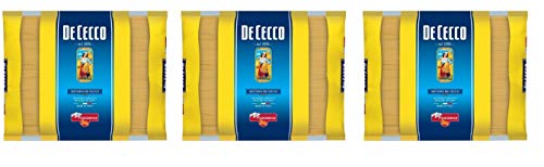 3x De Cecco Spaghettini Pasta di Semola di Grano Duro Hartweizengrieß Pasta 100% Italienische Pasta Längliche Pasta Packung mit 3Kg von De Cecco