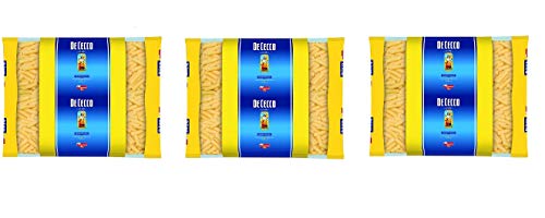 3x De Cecco Tortiglioni Pasta di Semola di Grano Duro Hartweizengrieß Pasta 100% Italienische Pasta Kurze Pasta Packung mit 3Kg von De Cecco