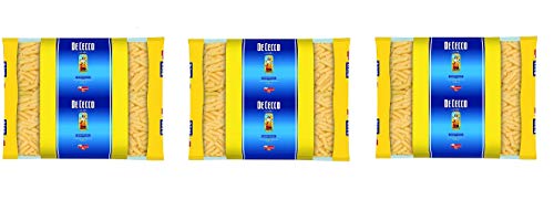 3x De Cecco Tortiglioni Pasta di Semola di Grano Duro Hartweizengrieß Pasta 100% Italienische Pasta Kurze Pasta Packung mit 3Kg von De Cecco