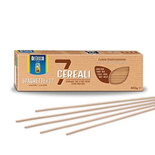 5x De Cecco 7 Cereali Spaghetti n° 12 Pasta mit 7 Müsli 100% Italienische 400g von De Cecco