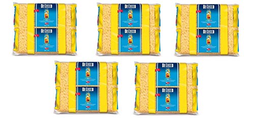 5x De Cecco Fusilli Pasta di Semola di Grano Duro Hartweizengrieß Pasta 100% Italienische Pasta Kurze Pasta Packung mit 3Kg von De Cecco