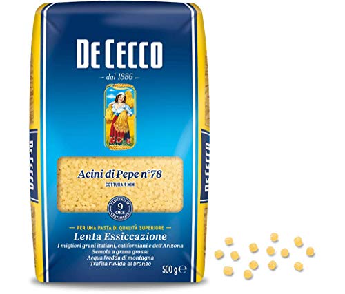 5x De Cecco Pasta 100% Italienisch Acini di Pepe n° 78 kurze Pasta 500g von De Cecco