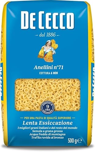 5x De Cecco Pasta 100% Italienisch Anellini n° 71 kurze Pasta 500g 5x De Cecco Pasta 100% Italienisch Anellini n° 71 kurze Pasta 500g von De Cecco