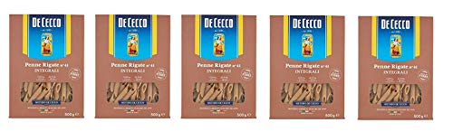 5x Pasta De Cecco Penne rigate integrali n 41 Vollkorn italienisch Nudeln 500 g von De Cecco