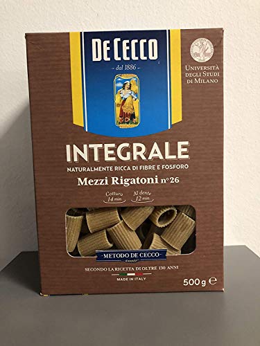 5x Pasta De Cecco mezzi rigatoni integrali 26 Vollkorn italienisch Nudeln 500 g 5x Pasta De Cecco mezzi rigatoni integrali 26 Vollkorn italienisch Nudeln 500 g von De Cecco