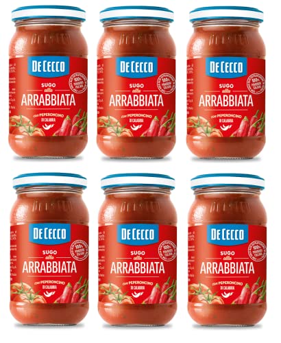 6x De Cecco Sugo all'Arrabbiata con Peperoncino di Calabria Sauce mit Kalabrische Chili 100 % italienische Tomaten 200g 6x De Cecco Sugo all'Arrabbiata con Peperoncino di Calabria Sauce mit Kalabrische Chili 100 % italienische Tomaten 200g von De Cecco