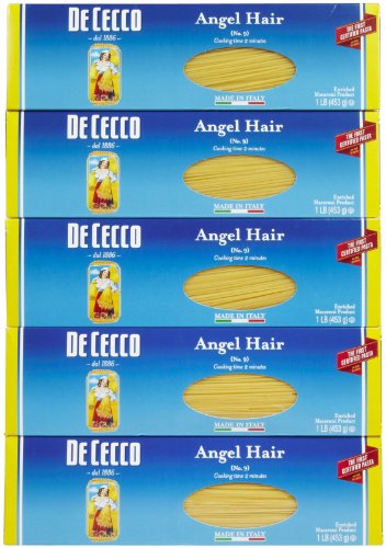 De Cecco Angel Hair Pasta, 454 ml, 5 Stück von De Cecco