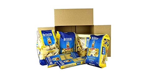 De Cecco Box Italienische Pasta ( 6 x 500g ) 5 verschiedene Formate ( Paccheri - Spaghettoni Quadrati- Penne Rigate - Tagliatelle all'uovo - Tortiglioni ) von De Cecco