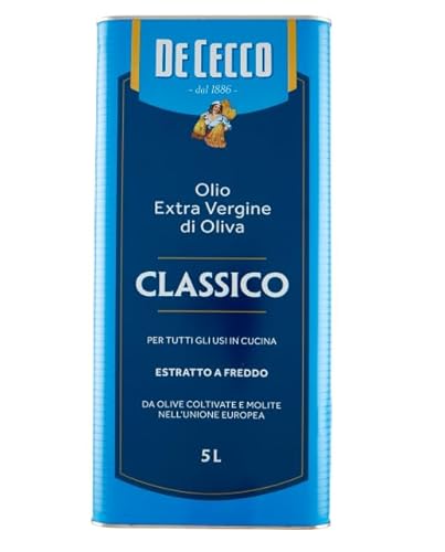 De Cecco Classico Olio Extra Vergine di Oliva,Natives Olivenöl Extra,Ideal für alle Anwendungen in der Küche,5Lt Dose von De Cecco