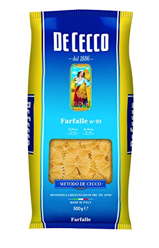 De Cecco Farfalle Short Pasta, 500 g, 24 Stück von De Cecco