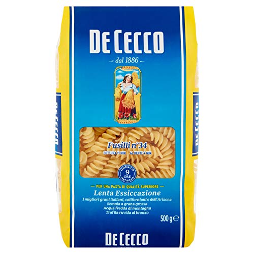 De Cecco - Fusilli 34, durum Wheat Semolina Pasta - 6 Pieces of 500 g [3 kg] von De Cecco