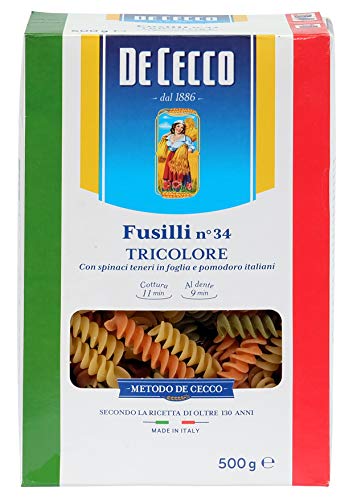 De Cecco Fusilli Pasten, dreifarbig, 500 g von De Cecco