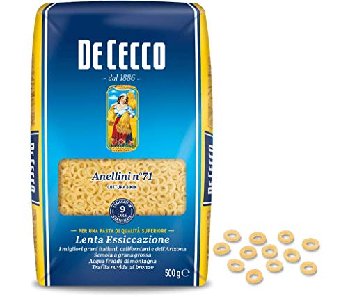 De Cecco Pasta 100% Italienisch Anellini n° 71 kurze Pasta 500g De Cecco Pasta 100% Italienisch Anellini n° 71 kurze Pasta 500g von De Cecco