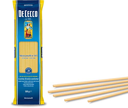 De Cecco Pasta 100% Italienisch Mezzanelli n° 415 lange Nudeln 500g De Cecco Pasta 100% Italienisch Mezzanelli n° 415 lange Nudeln 500g von De Cecco