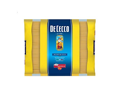 De Cecco Spaghettini Pasta di Semola di Grano Duro Hartweizengrieß Pasta 100% Italienische Pasta Längliche Pasta Packung mit 3Kg von De Cecco