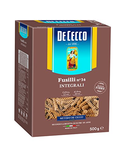 De Cecco Premium Vollweizen Fusilli Pasta 500 g - 6 Stück von De Cecco