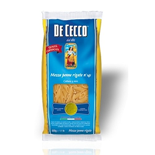 Nudeln Pasta Mezze Penne Rigate n° 141 5 x 500 gr. - De Cecco von De Cecco