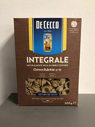 Pasta De Cecco Orecchiette integrali 91 Vollkorn italienisch Nudeln 500 g von De Cecco