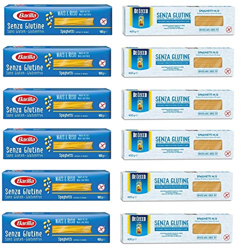 TESTPAKET Gluten Free Senza Glutine De Cecco Barilla Spaghetti Glutenfrei italienische pasta ( 12 x 400g ) von De Cecco