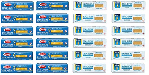 TESTPAKET Gluten Free Senza Glutine De Cecco Barilla Spaghetti Glutenfrei italienische pasta ( 24 x 400g ) von De Cecco