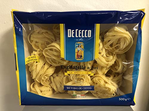 Testpaket Pasta De Cecco Italienisch Tagliatelle-Fettuccine-Pappardelle Nudeln 9 x 500g von De Cecco