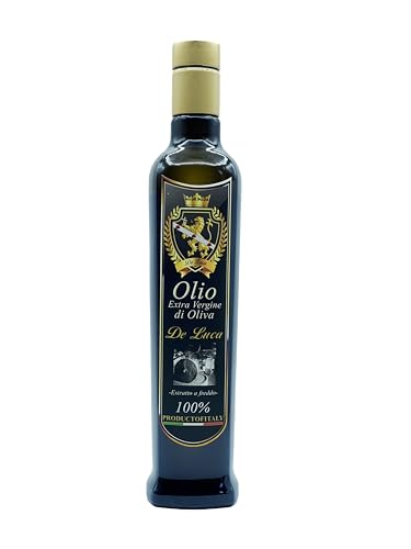 Olio Extravergine Di Oliva Evo 100% Italiano Monocoltura Carolea Estratto a Freddo Made In Calabria De Luca L'eccellenza Italiana Che Fa Sognare Il Mondo (500 ml) von De Luca