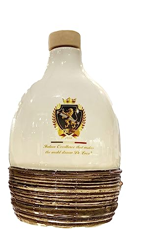 Ornament aus Keramik De Luca, mit extra Olivenöl, 600 ml, entworfen und von Hand dekoriert von unseren kalabrischen Handwerkern, 100% Italienisch von De Luca