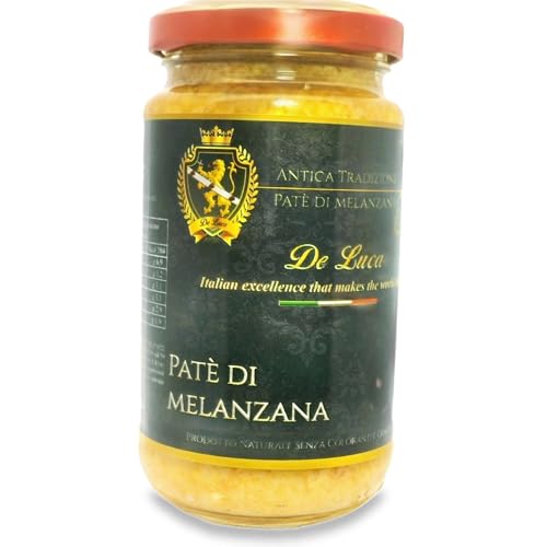 Patè di Aubergine Calabrese De Luca, Antica Tradition, Glas 230 g, 100 % italienisch, hergestellt in Kalabrien von De Luca