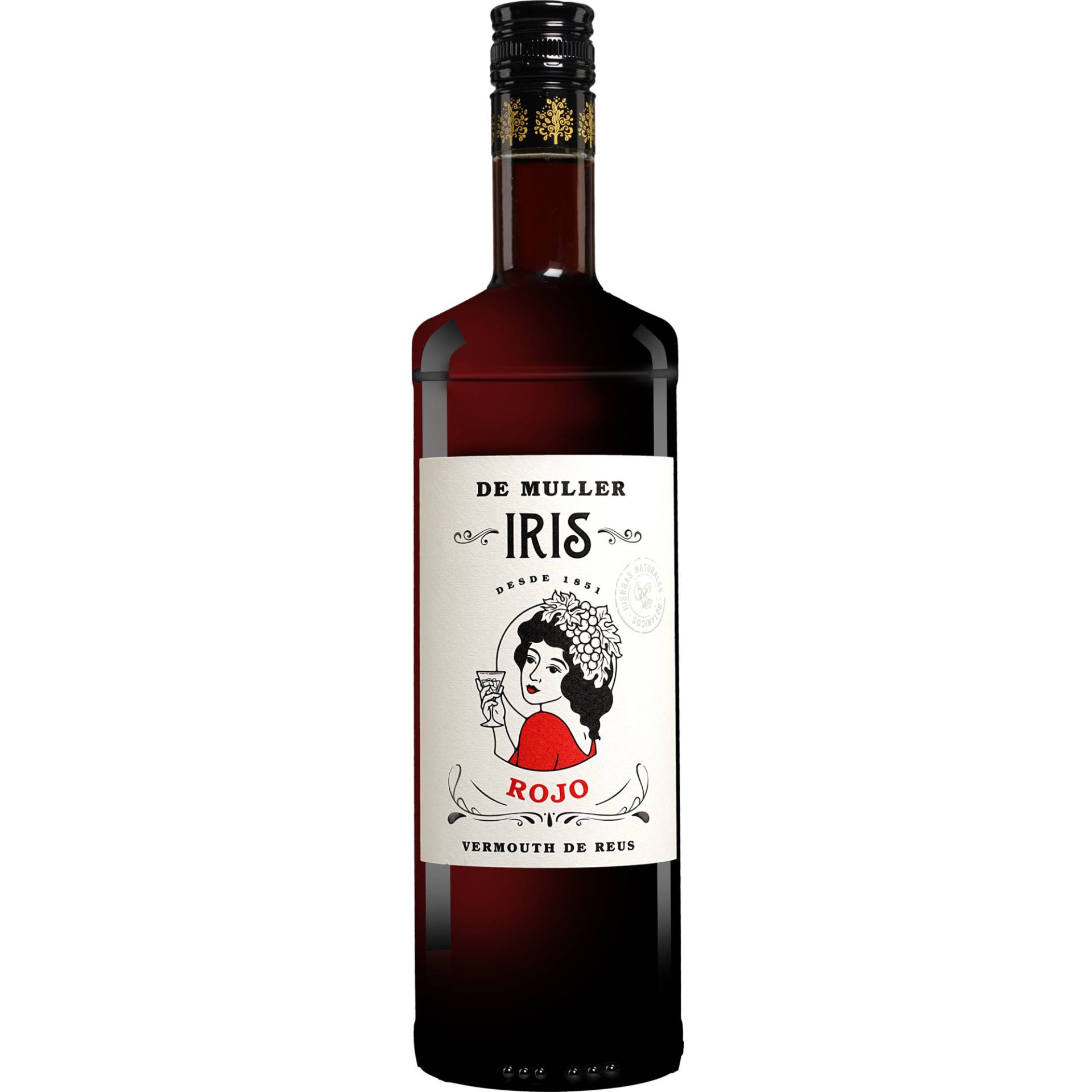 De Muller Vermut »Iris Rojo« - 1,0 L.  1L 16% Vol. Süß aus Spanien von De Muller