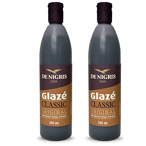 Balsamico-Glasur Original mit Balsamico-Essig von Modena. Doppelpack (2 x 500 ml) von De Nigris