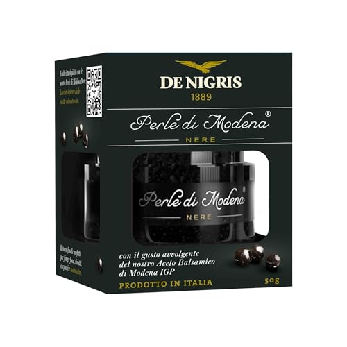 De Nigris 1889 Perlen aus Modena Schwarz mit Tropfen Balsamico-Essig | Authentischer Balsamico-Essig für einen intensiven Geschmack | Eine Delikatesse für Ihre Gerichte De Nigris 1889 Perlen aus Modena Schwarz mit Tropfen Balsamico-Essig | Authentischer Balsamico-Essig für einen intensiven Geschmack | Eine Delikatesse für Ihre Gerichte von De Nigris