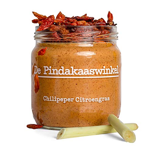 De Pindakaaswinkel Erdnussbutter / Chili-Pfeffer-Zitronengras / 2x420g (840g) / peanut butter / VEGAN / „Die leckerste Erdnussbutter der Niederlande“ von De Pindakaaswinkel