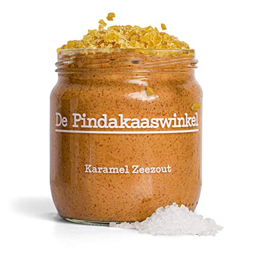De Pindakaaswinkel Erdnussbutter / Karamell-Meersalz / 2x420g (840g) / peanut butter / „Die leckerste Erdnussbutter der Niederlande“ von De Pindakaaswinkel