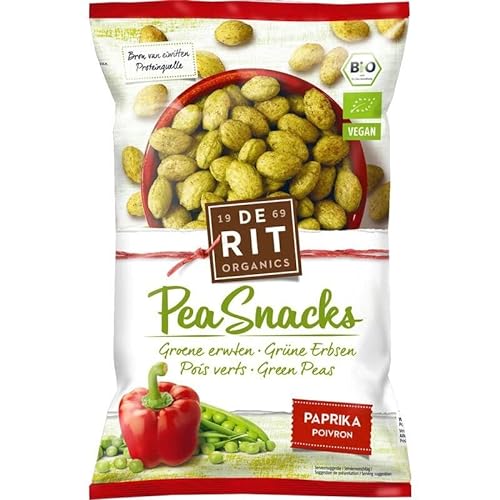 DE RIT Bio Pea Snack, Paprika, 70g (5er Pack) von De Rit