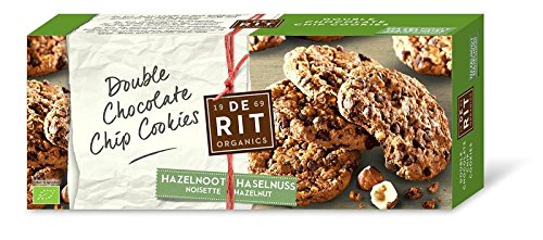 De Rit Bio Double Chocolate Chip Cookies, Haselnuss (1 x 175 gr) von De Rit