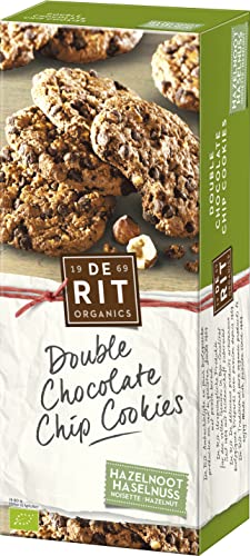De Rit Bio Double Chocolate Chip Cookies, Haselnuss (2 x 175 gr) von De Rit