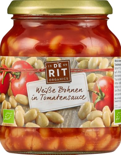 De Rit Bio Weiße Bohnen in Tomatensoße (1 x 360 gr) von De Rit