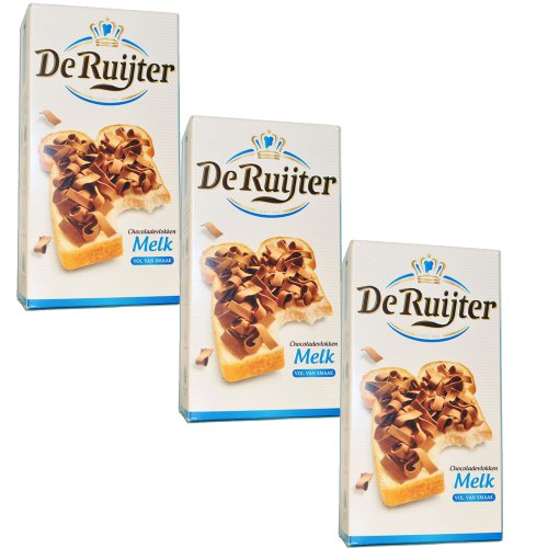 3 X De Ruijter Chocolade-Vlokken-Melk - Milchschokoladen Flocken 300g von De Ruijter