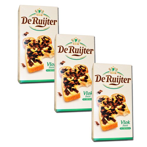 3 x De Ruijter Vlok feest - Schokoflocken gemischt - 300g von De Ruijter